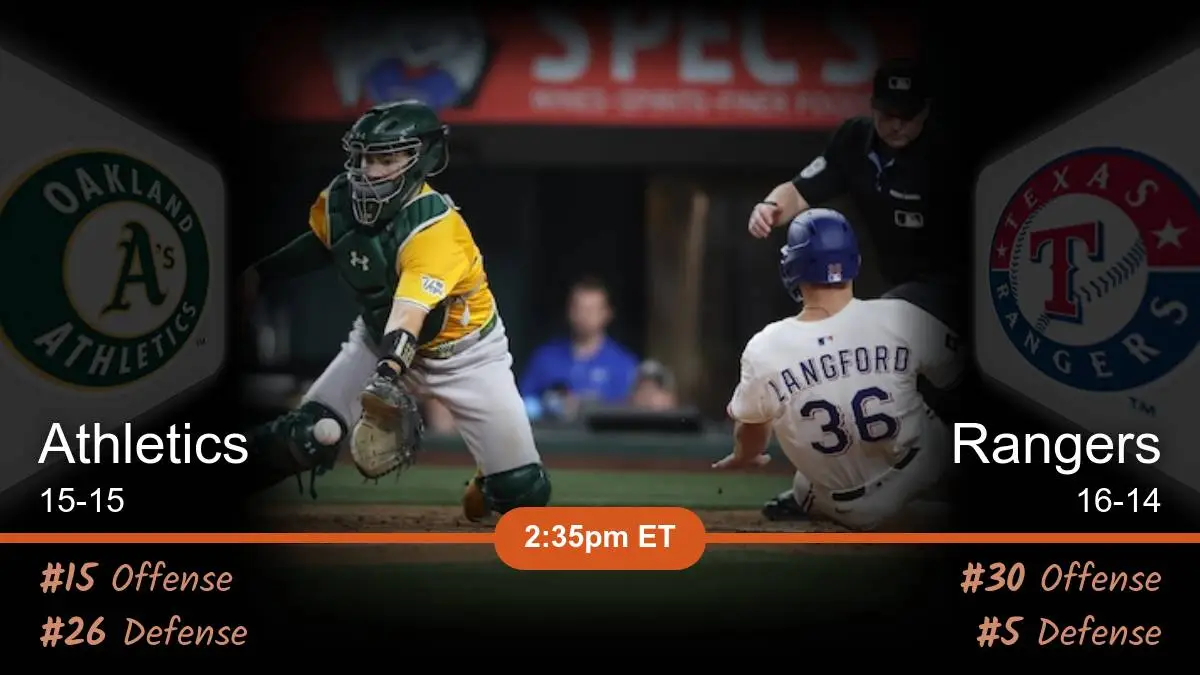 Oakland Athletics vs Texas Rangers Prediction