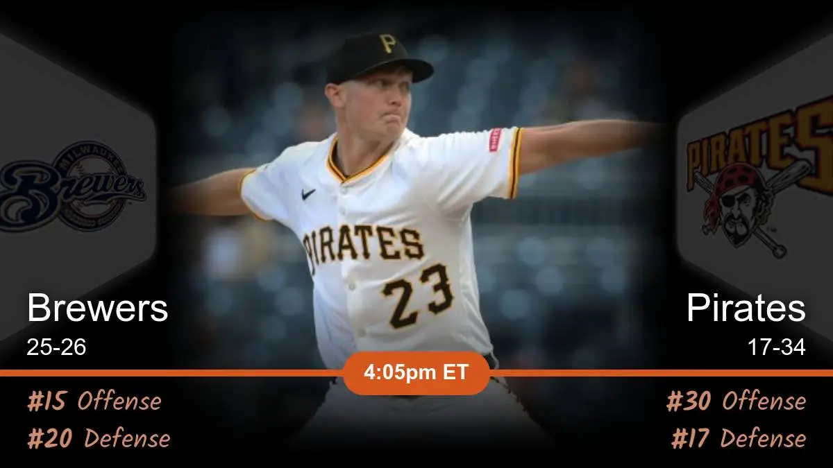 Milwaukee Brewers vs Pittsburgh Pirates Prediction Milwaukee Brewers vs Pittsburgh Pirates Prediction