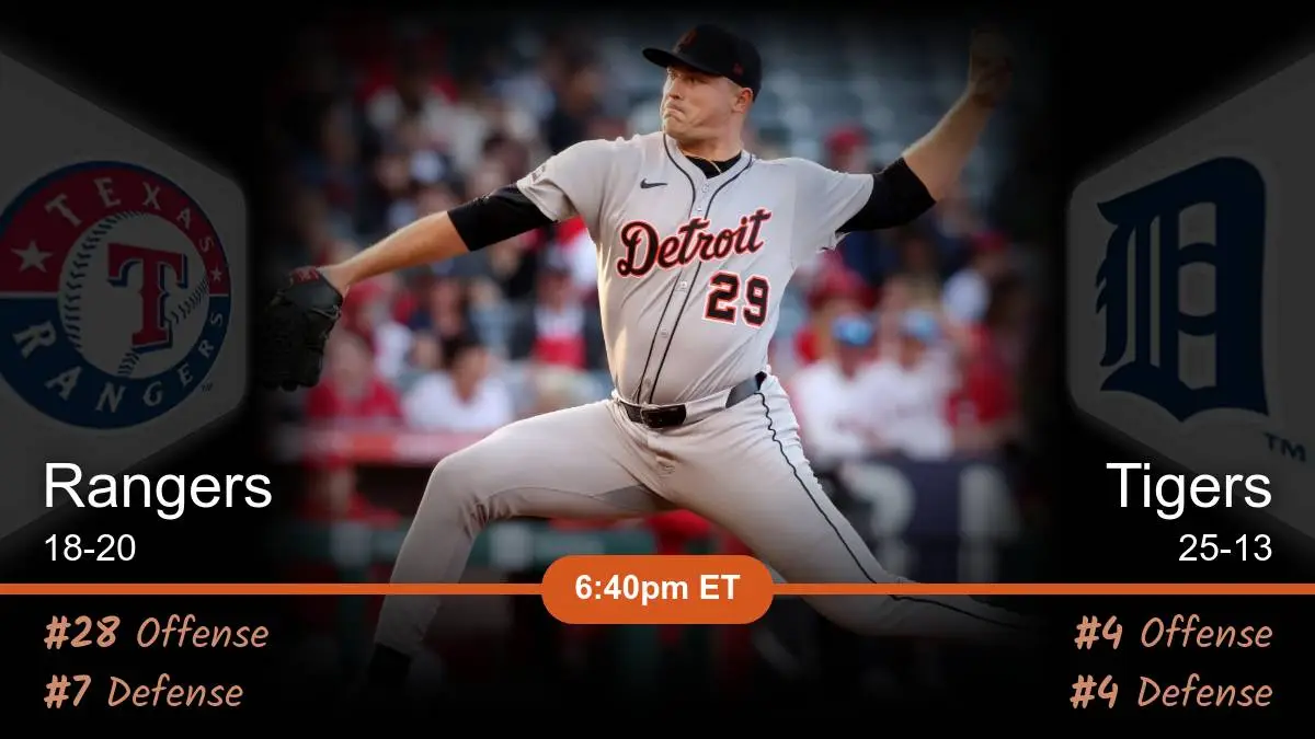 Texas Rangers vs Detroit Tigers Prediction Texas Rangers vs Detroit Tigers Prediction