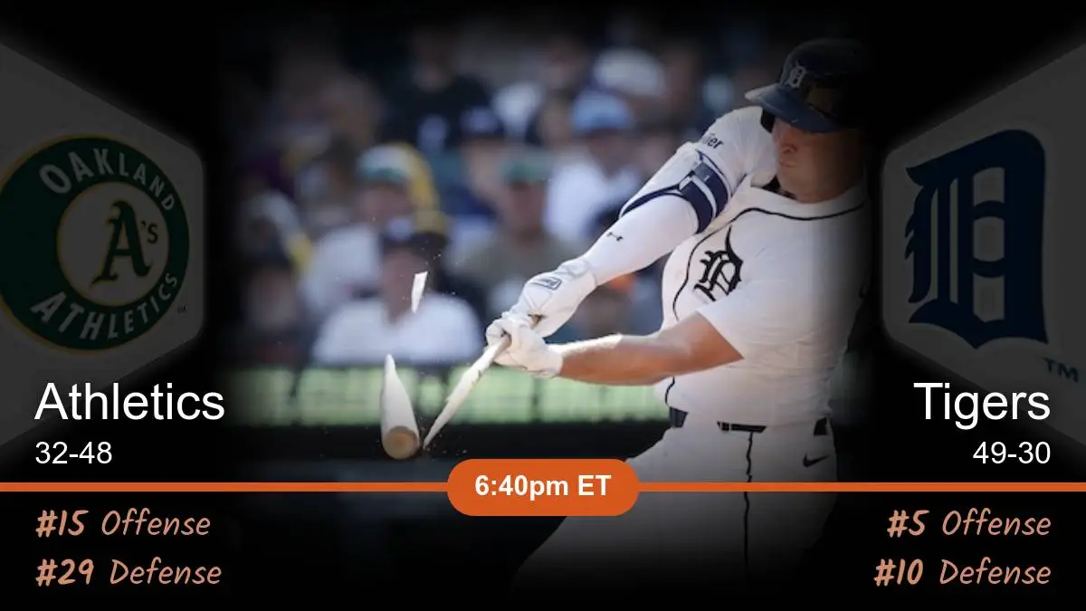 Oakland Athletics vs Detroit Tigers Prediction Oakland Athletics vs Detroit Tigers Prediction