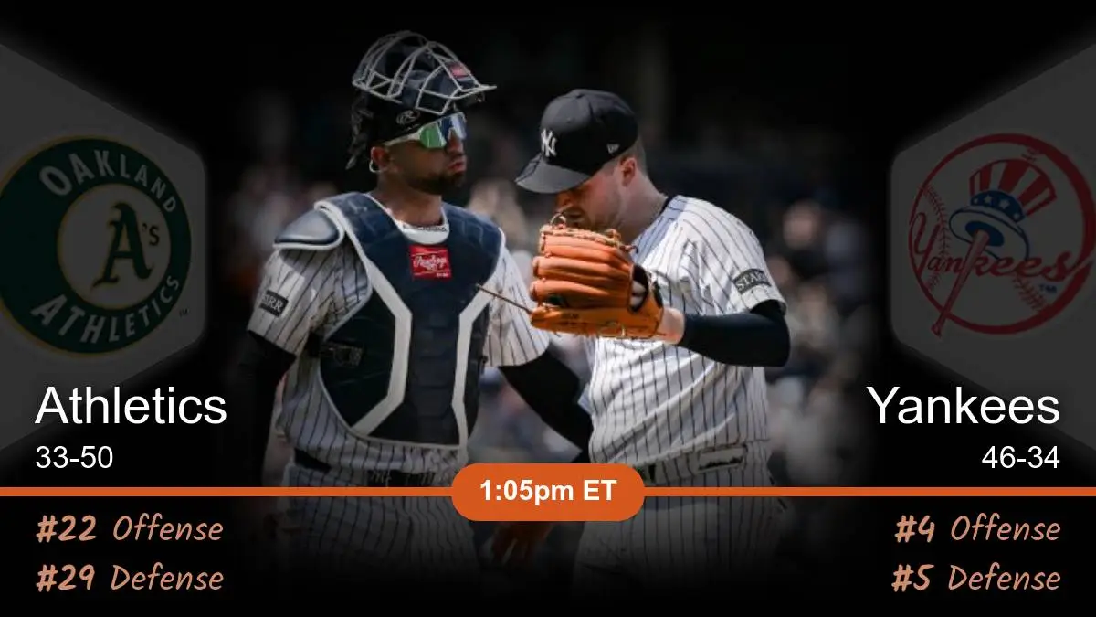 Oakland Athletics vs New York Yankees Prediction Oakland Athletics vs New York Yankees Prediction