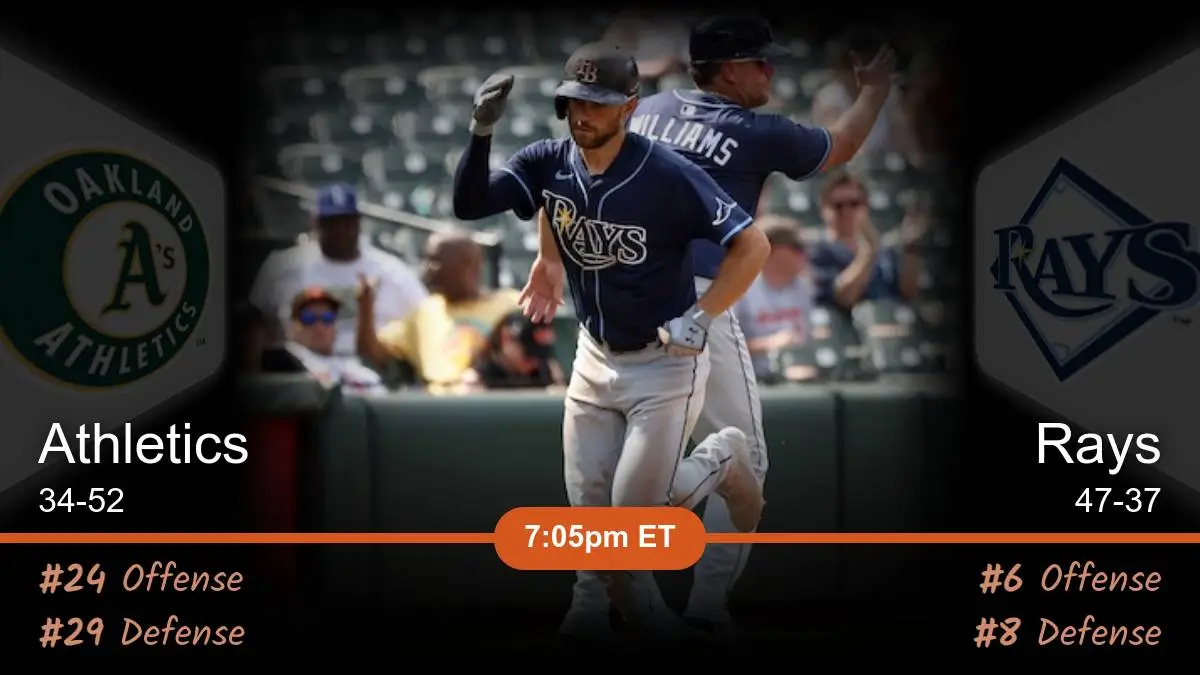 Oakland Athletics vs Tampa Bay Rays Prediction Oakland Athletics vs Tampa Bay Rays Prediction
