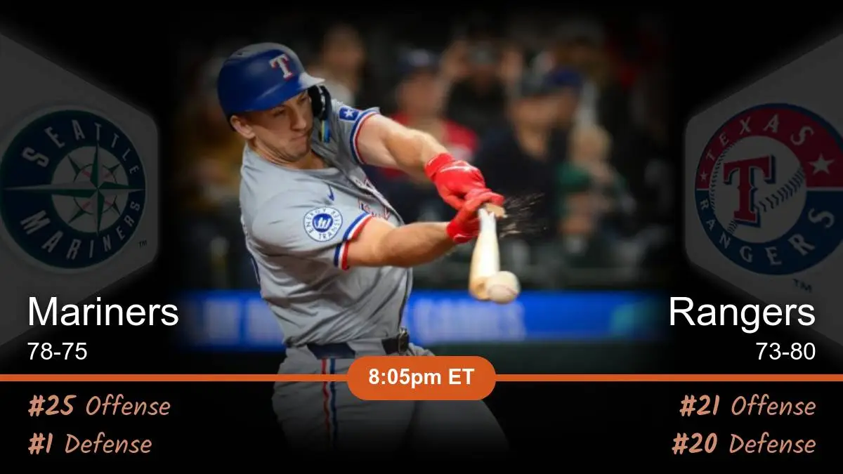 Seattle Mariners vs Texas Rangers Prediction