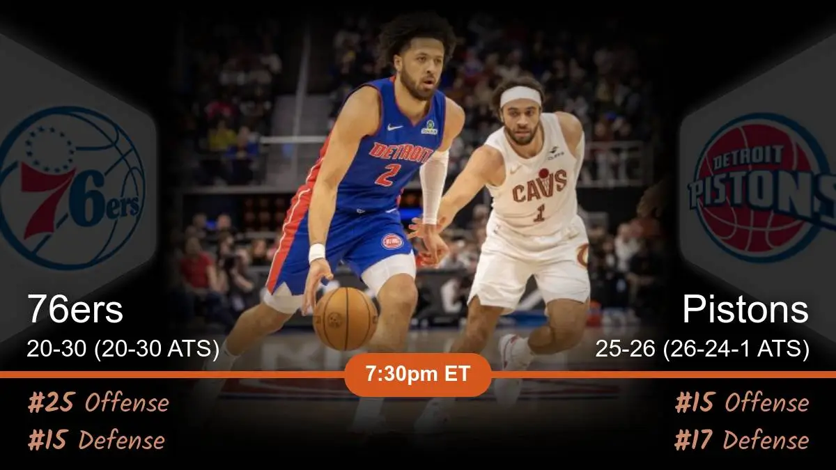 Philadelphia 76ers vs Detroit Pistons Prediction