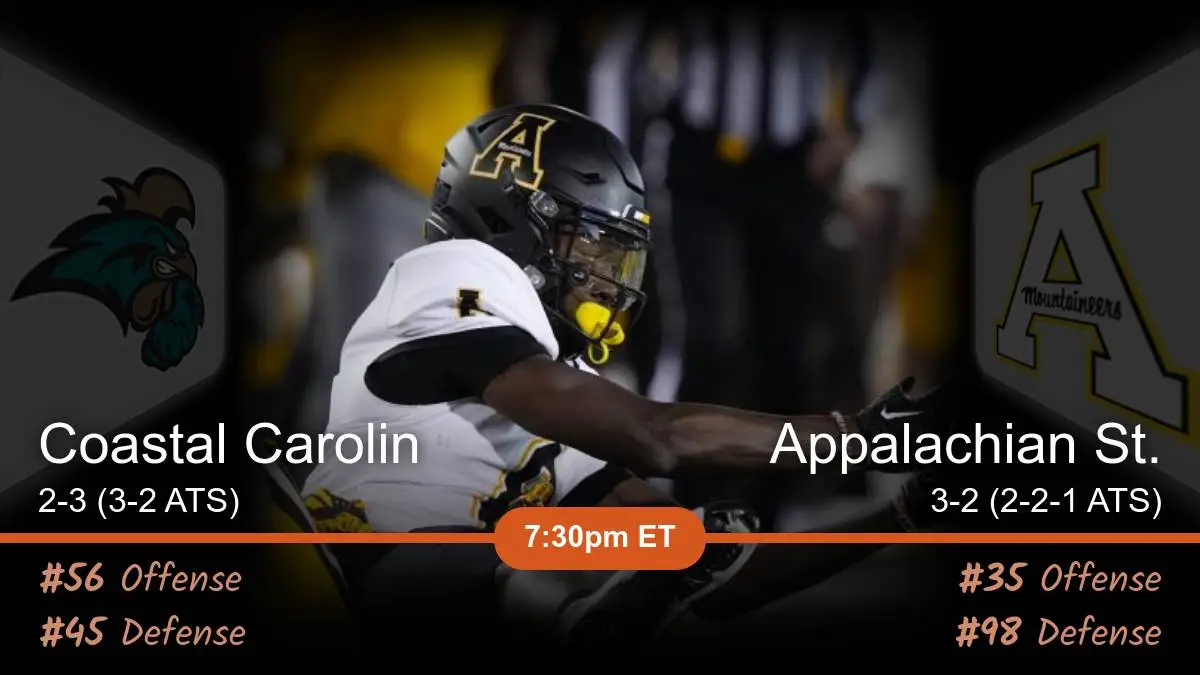 App State vs Coastal Carolina Odds, Picks, Predictions