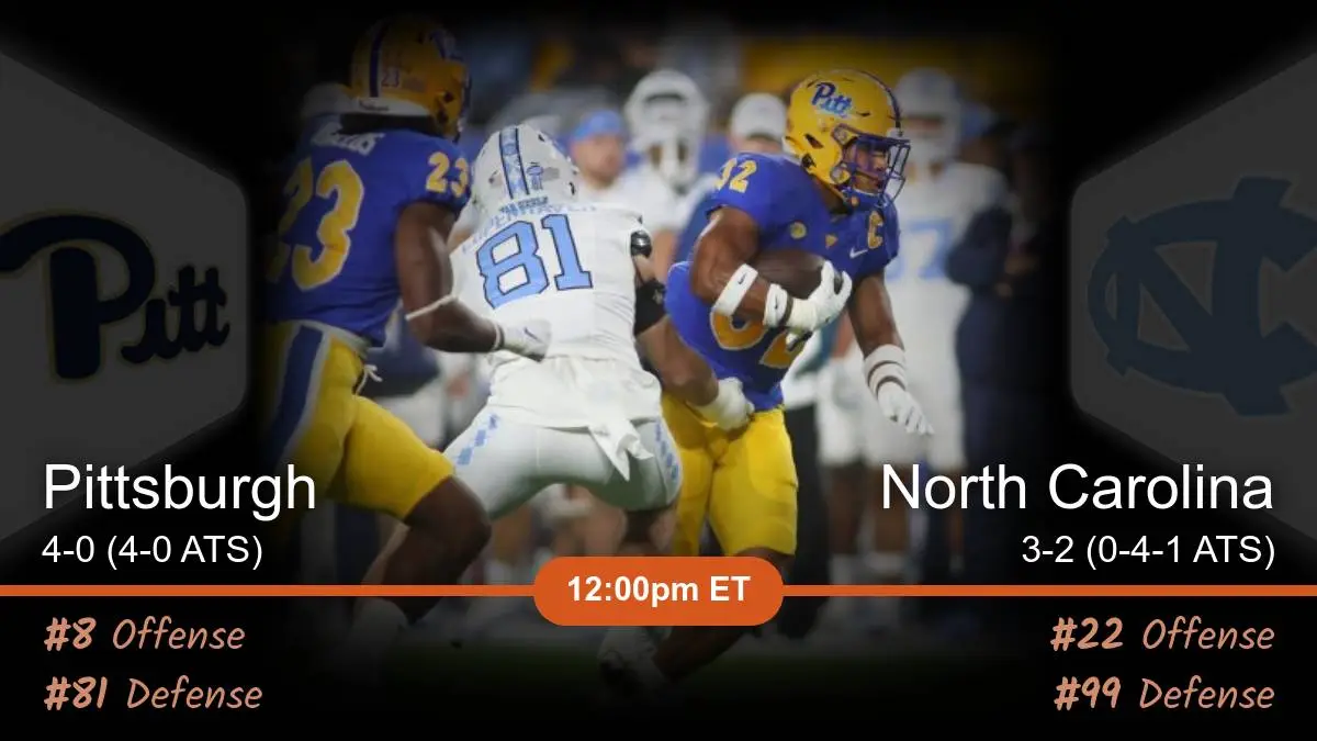 Pittsburgh Panthers vs North Carolina Tar Heels Prediction