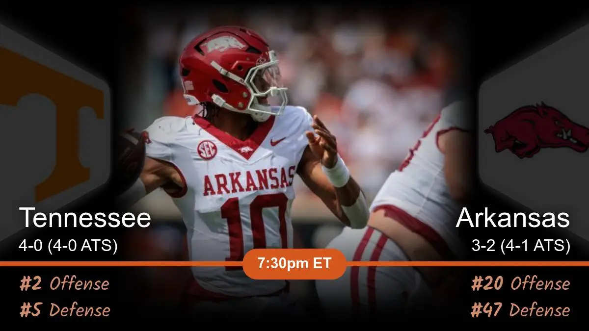 Tennessee Volunteers vs Arkansas Razorbacks Prediction