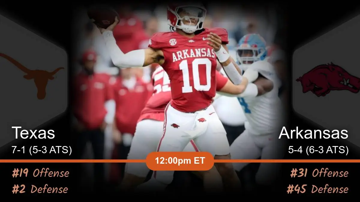 Texas Longhorns vs Arkansas Razorbacks Prediction