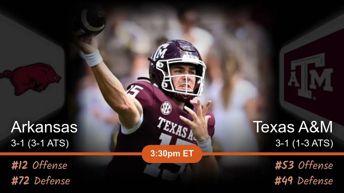 Arkansas Razorbacks vs Texas A&M Aggies Prediction