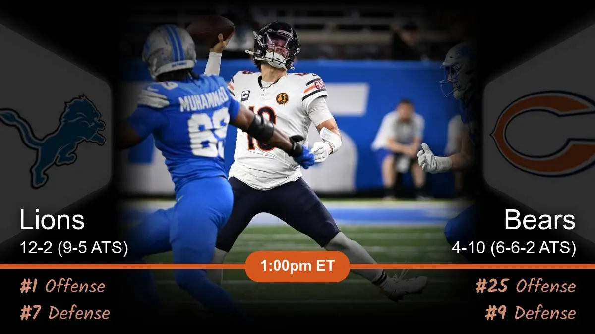 Detroit Lions vs Chicago Bears Prediction