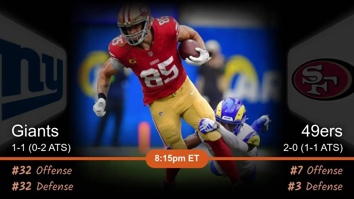 San Francisco 49ers vs New York Giants prediction 9-21-23 NFL