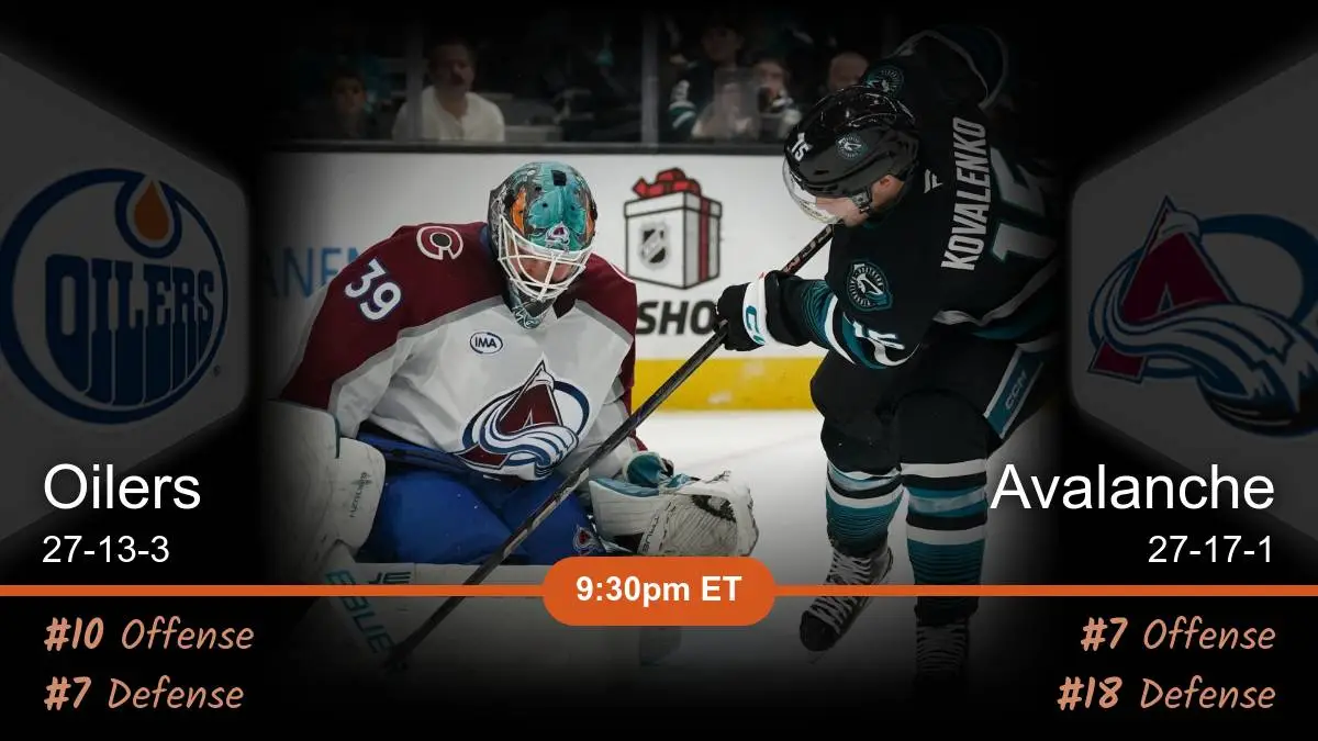 Edmonton Oilers vs Colorado Avalanche Prediction