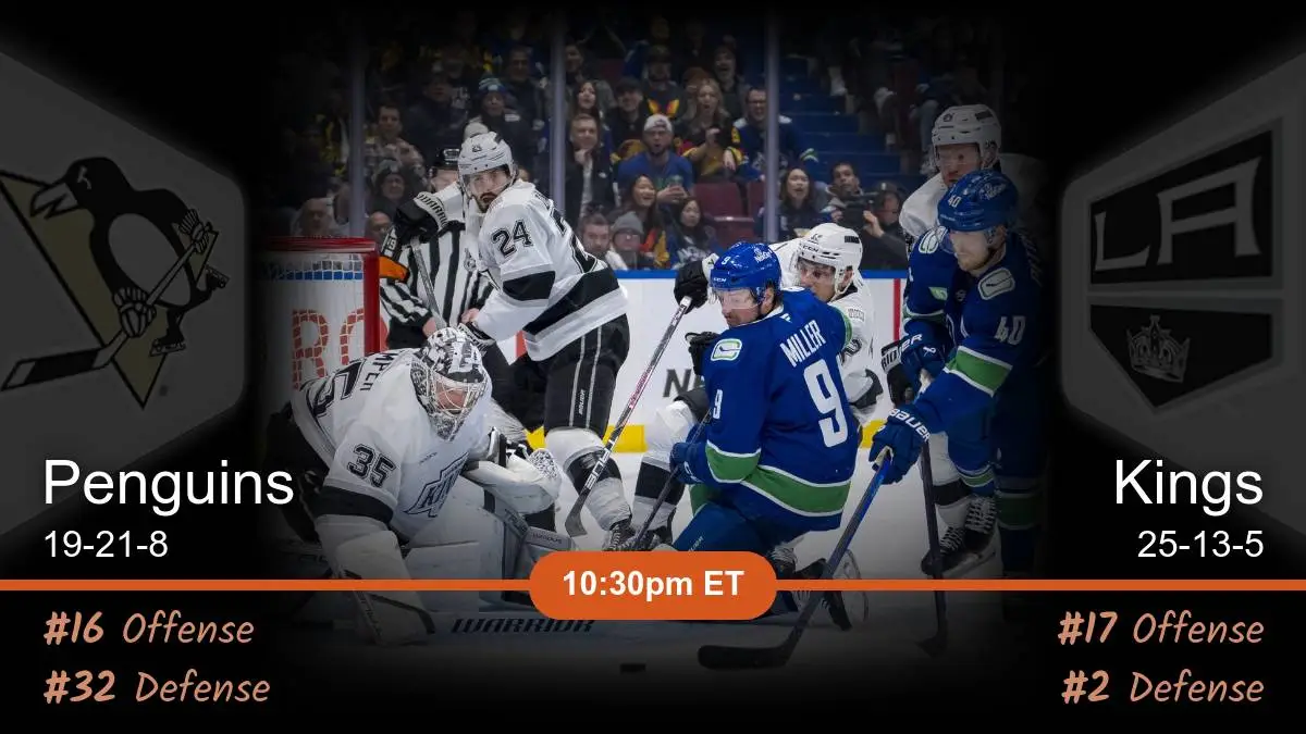 Pittsburgh Penguins vs Los Angeles Kings Prediction