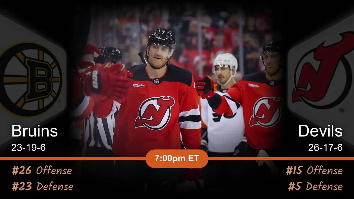 Boston Bruins vs New Jersey Devils Prediction