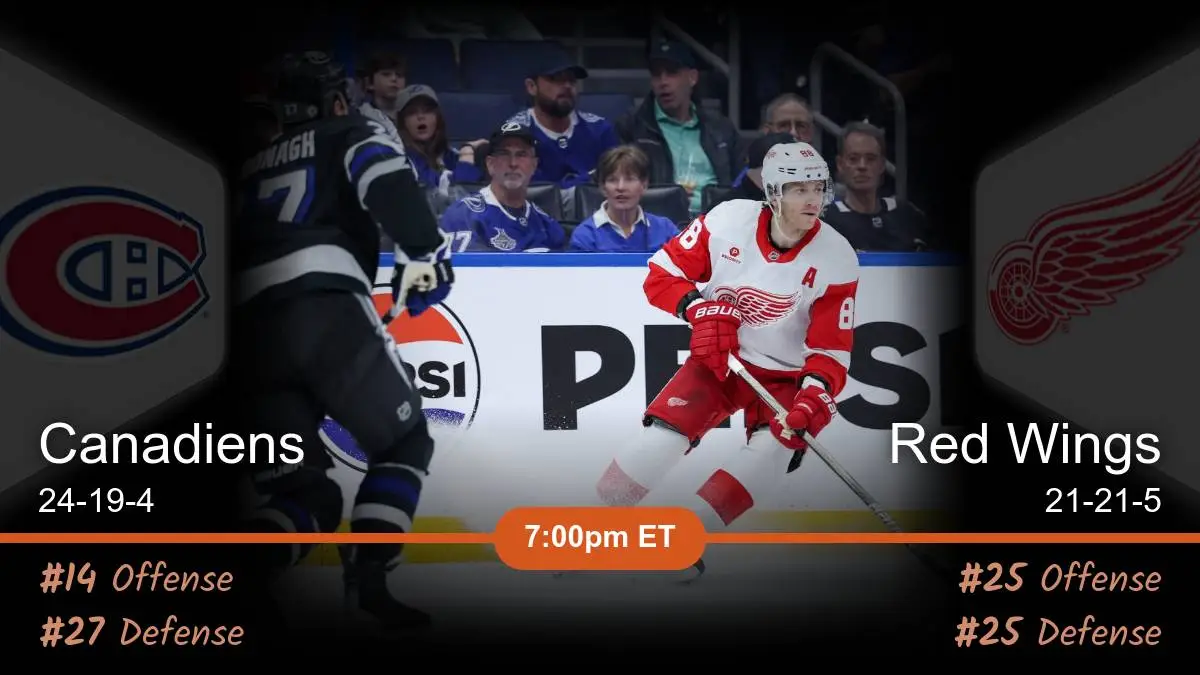 Montreal Canadiens vs Detroit Red Wings Prediction