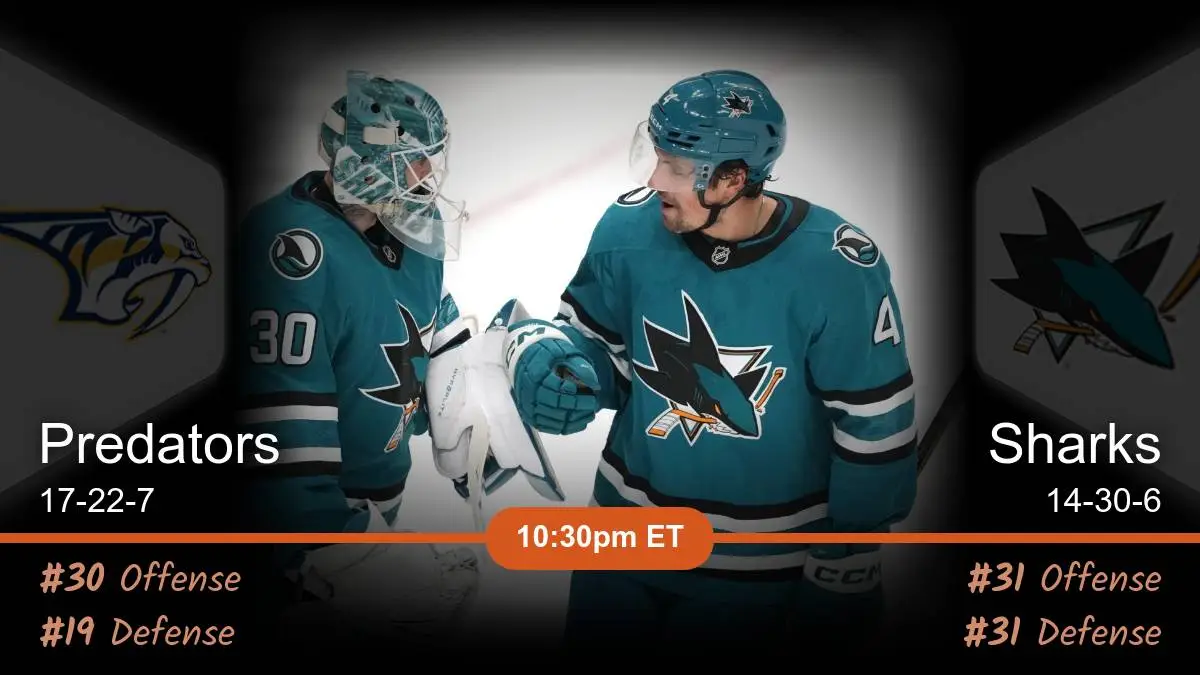 Nashville Predators vs San Jose Sharks Prediction