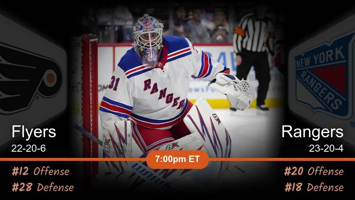 Philadelphia Flyers vs New York Rangers Prediction