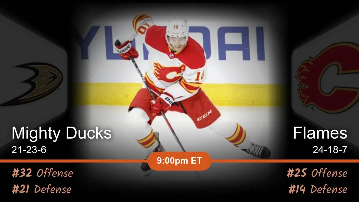 Anaheim Mighty Ducks vs Calgary Flames Prediction