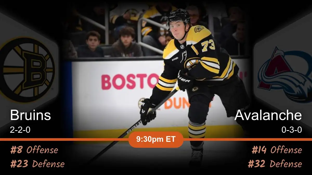 Boston Bruins vs Colorado Avalanche Prediction