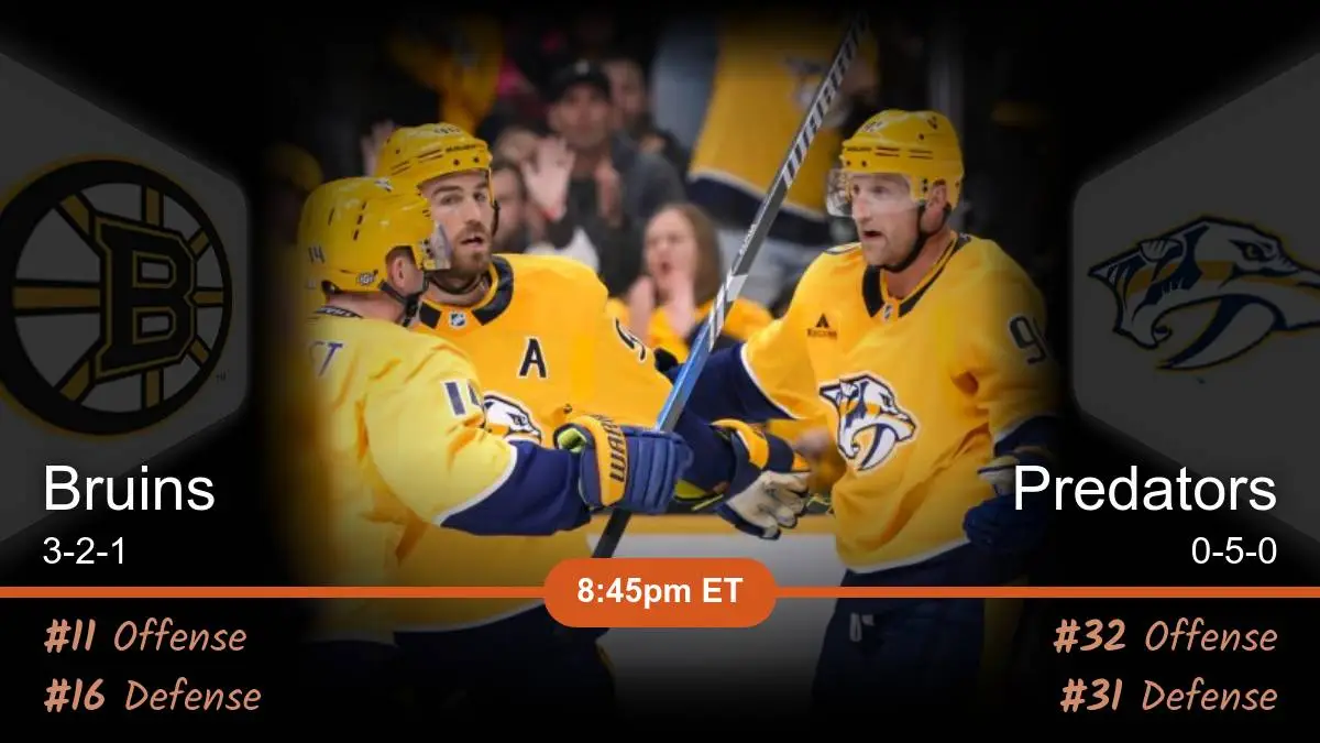 Boston Bruins vs Nashville Predators Prediction