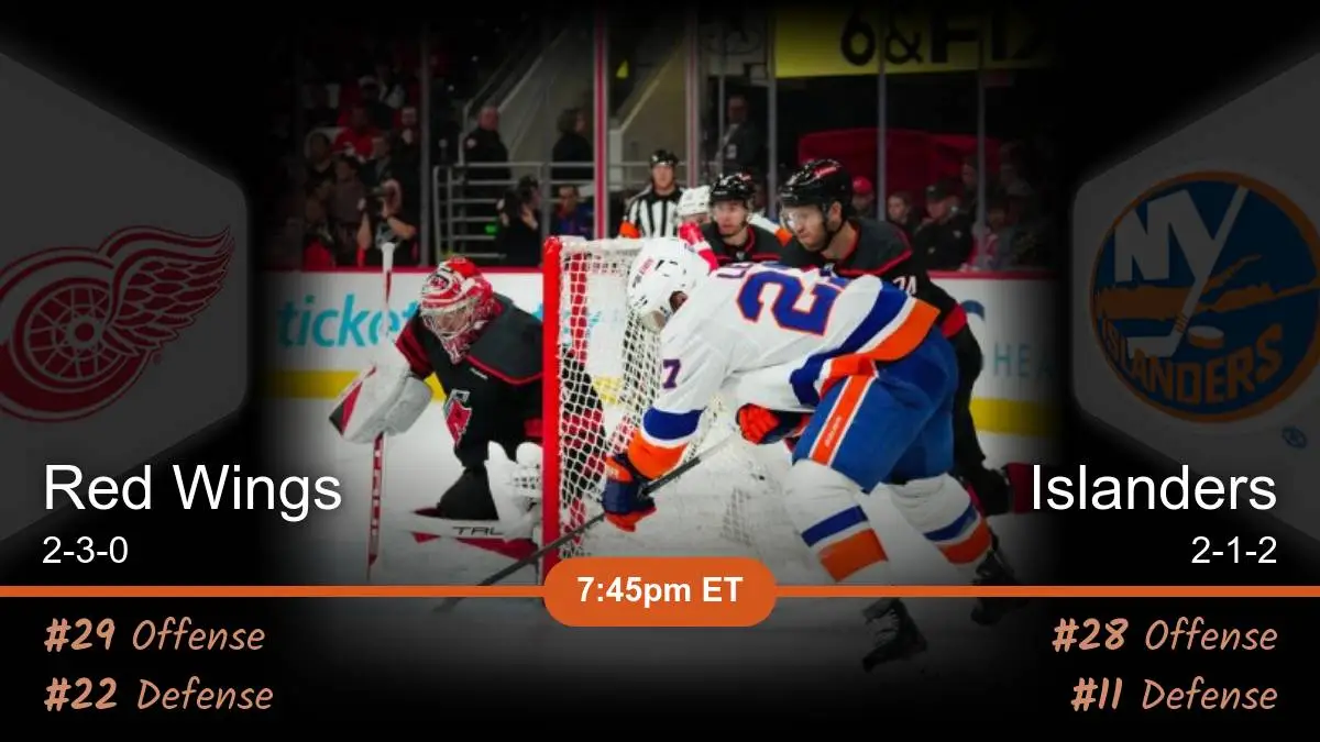 Detroit Red Wings vs New York Islanders Prediction