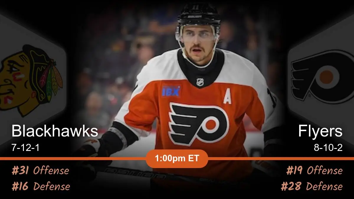 Chicago Blackhawks vs Philadelphia Flyers Prediction