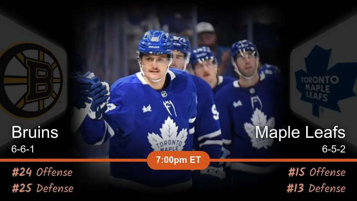 Boston Bruins vs Toronto Maple Leafs Prediction