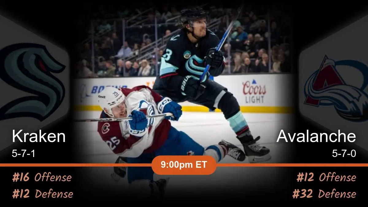 Seattle Kraken vs Colorado Avalanche Prediction