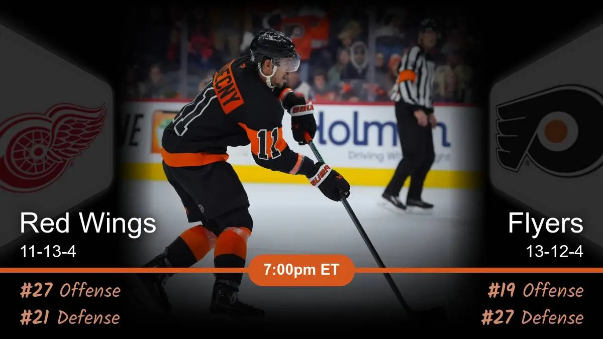 Detroit Red Wings vs Philadelphia Flyers Prediction