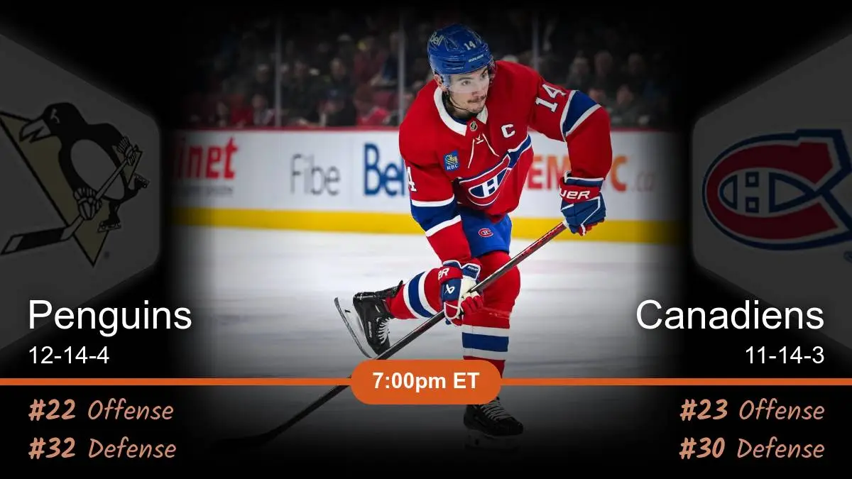 Pittsburgh Penguins vs Montreal Canadiens Prediction