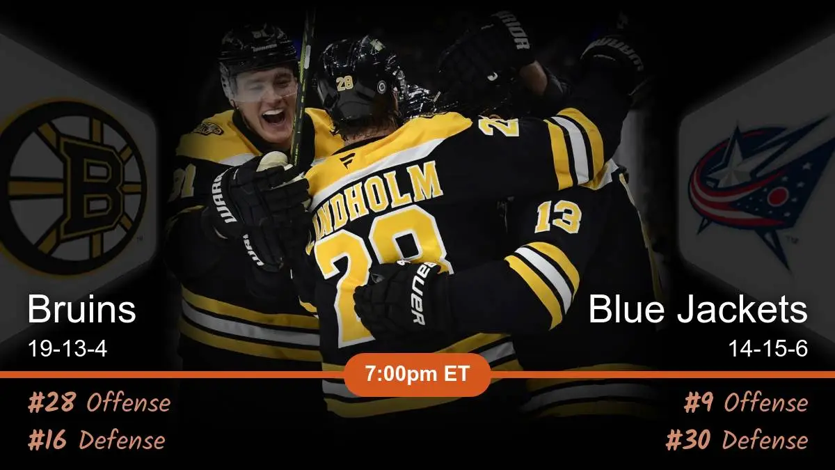 Boston Bruins vs Columbus Blue Jackets Prediction