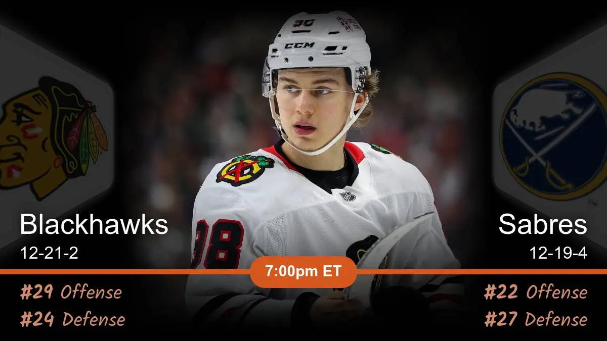 Chicago Blackhawks vs Buffalo Sabres Prediction