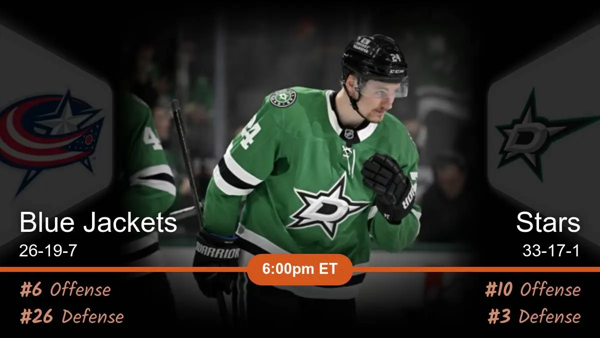 Columbus Blue Jackets vs Dallas Stars Prediction