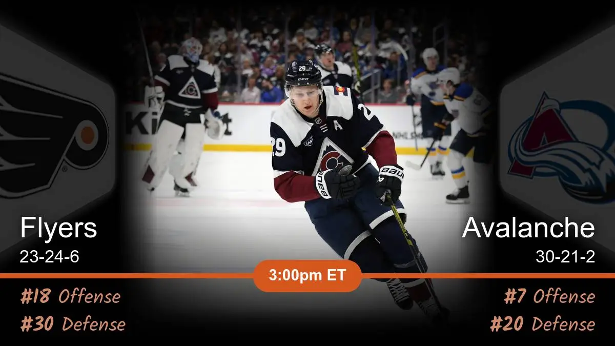 Philadelphia Flyers vs Colorado Avalanche Prediction