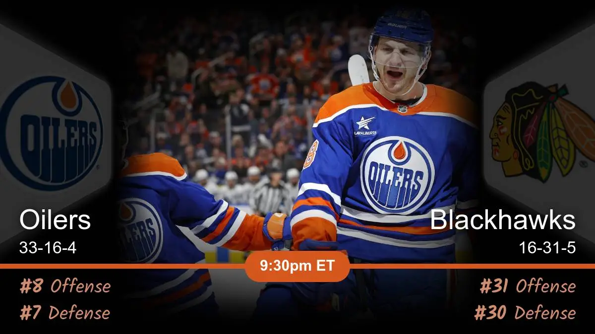 Edmonton Oilers vs Chicago Blackhawks Prediction